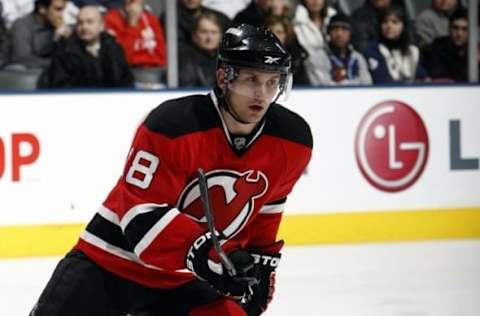 Niclas Bergfors #18 of the New Jersey Devils. (Photo by Abelimages/Getty Images)