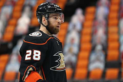 Jani Hakanpaa #28 of the Anaheim Ducks (Photo by Sean M. Haffey/Getty Images)