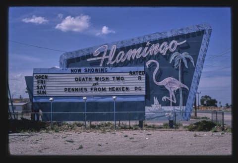 The Flamingo Drive-In Theater, Hobbs, New Mexico, 1982.