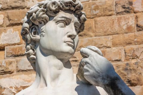 Today, various replicas of David appear throughout Florence, including one outside the Palazzo Vecchio, where the original statute once stood.