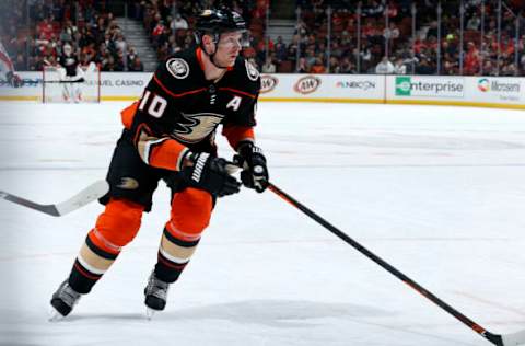 ANAHEIM, CA – MARCH 6: Corey Perry #10 of the Anaheim Ducks skates during the game against the Washington Capitals on March 6, 2018, at Honda Center in Anaheim, California. (Photo by Debora Robinson/NHLI via Getty Images) *** Local Caption ***