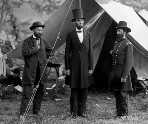 Photo of Abraham Lincoln taken by Alexander Gardner during the Civil War in 1862.