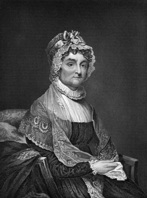 A portrait of Abigail Adams, who married John Adams on October 25, 1764.