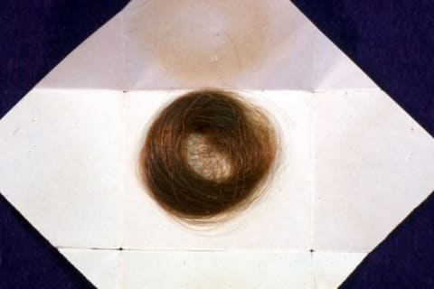 Speaking of unconventional, Amherst College owns a lock of Emily Dickinson's hair, which she originally saved for her friend, Emily Fowler.