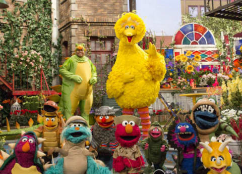 The puppet cast of Sesame Street.