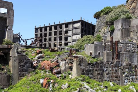 Ruins in Hashima Island, Japan