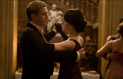 Dan Stevens and Michelle Dockery in Downton Abbey.