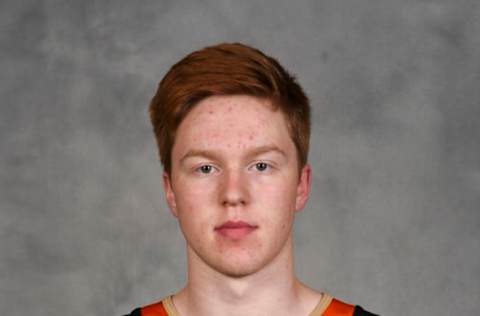 ANAHEIM, CA – SEPTEMBER 7: Kyle Olson of the Anaheim Ducks poses for his official headshot for the 2017-2018 season on September 7, 2017. (Photo by John Cordes/NHLI via Getty Images)