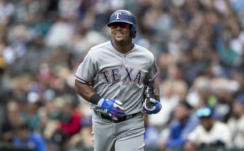 Adrian Beltre during his days with the Texas Rangers. (Photo by Stephen Brashear/Getty Images)