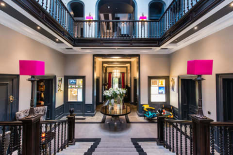 The foyer of Carlowrie Castle.