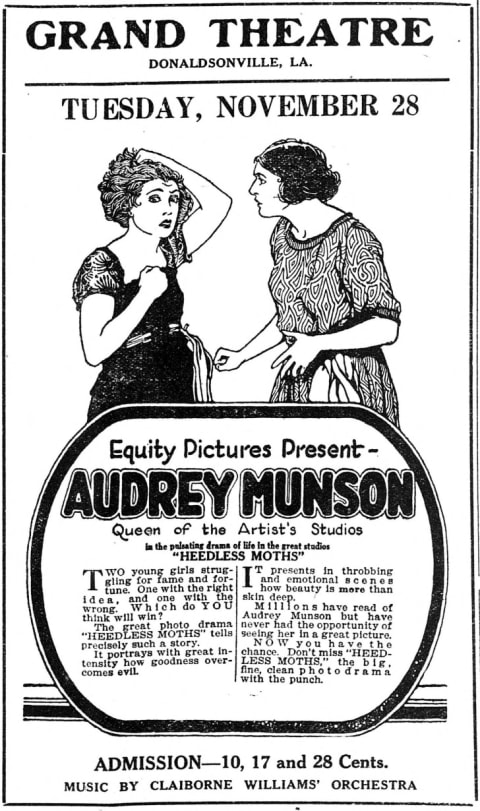 Advertisements used Munson's name to drum up interest, but Jane Thomas got to be the star of the actual show.