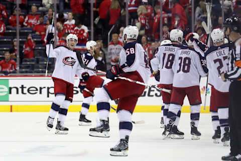 Zach Werenski #8 of the Columbus Blue Jackets (Photo by Rob Carr/Getty Images)