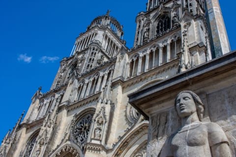 Joan of Arc was known to pray at the Cathédrale Sainte-Croix in Orléans, France, which now features a statue of her.