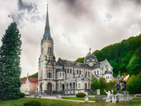 The Basilica of Bois-Chenu in Domremy, France, is dedicated to the memory of Joan of Arc. It was constructed in November 1881.