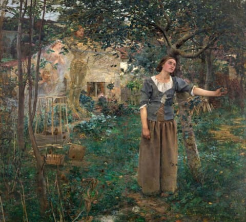 Joan of Arc again became a symbol of French unity following the Franco-Prussian War and inspired this painting by artist Jules Bastien-Lepage.