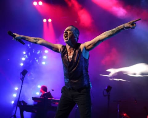 Dave Gahan of Depeche Mode performs at Brooklyn's Barclays Center on June 6, 2018.