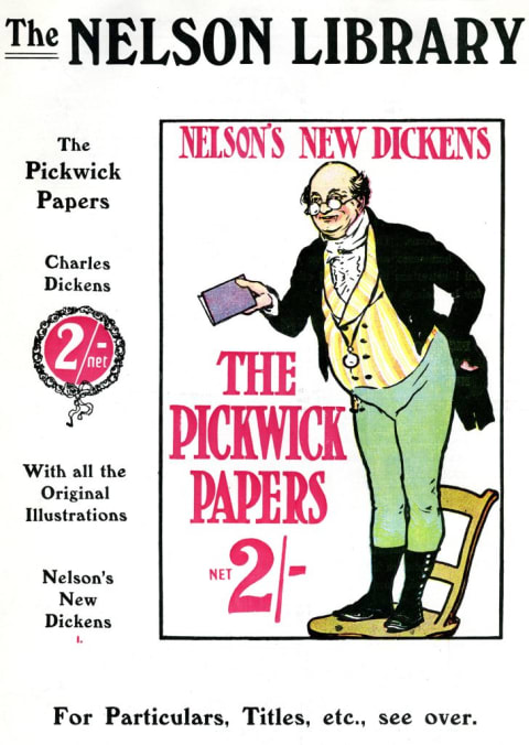 Though Charles Dickens's first novel, The Pickwick Papers, is collected in a single book now, it was originally released in installments.