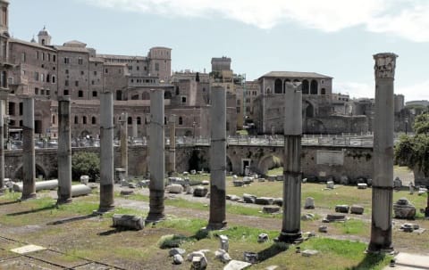 Largo di Torre Argentina, where Julius Caesar was assassinated