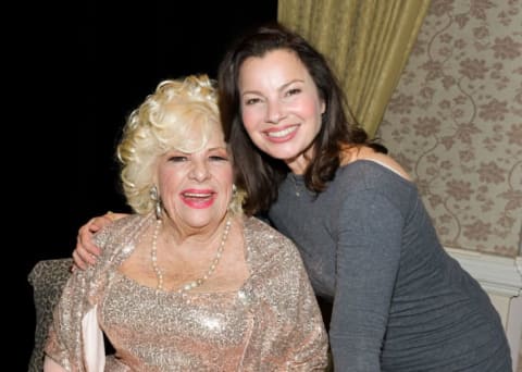 Renée Taylor and Fran Drescher pose together Beverly Hills in 2019.