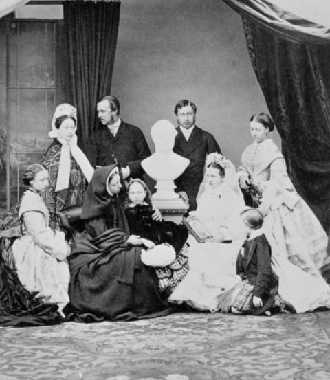 Queen Victoria and her family, circa 1863.