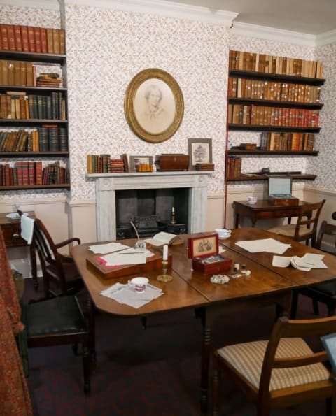 The interior of Haworth Parsonage Museum