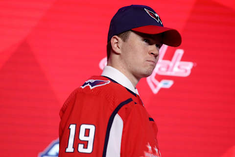 Connor McMichael, Washington Capitals (Photo by Bruce Bennett/Getty Images)