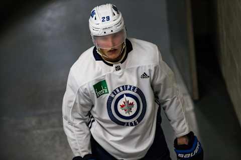 Winnipeg Jets forward Patrik Laine (29). Mandatory Credit: Terrence Lee-USA TODAY Sports