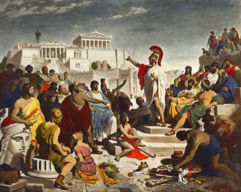 Pericles's Funeral Oration by Philipp Foltz, 1852.