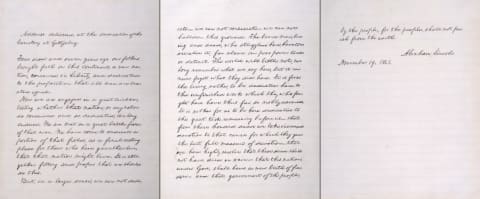 The Bliss copy of the Gettysburg Address.