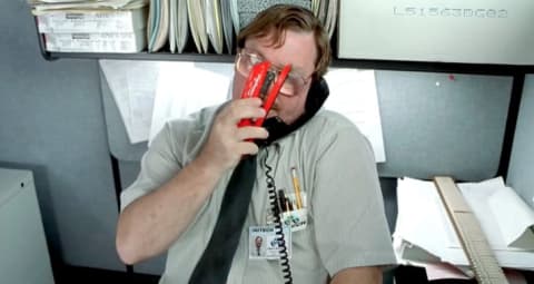 Stephen Root in Office Space (1999).