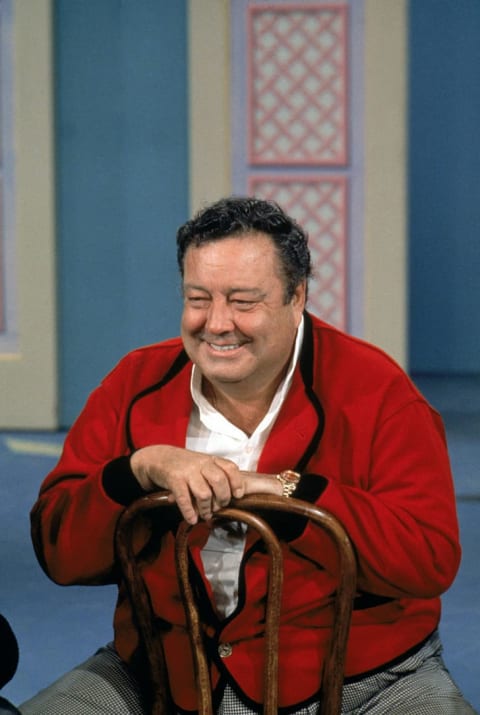 Jackie Gleason tapes a television show in the 1960s.