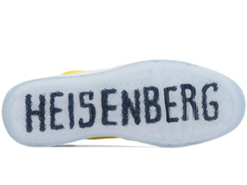 The K-Swiss x Breaking Bad Classic 2000 Cooking and Cleaning sneakers have 'Heisenberg' printed on the sole.