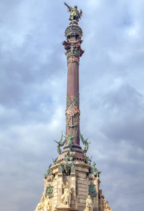 The column of the Christopher Columbus monument in Barcelona, Spain, is almost 200 feet high.