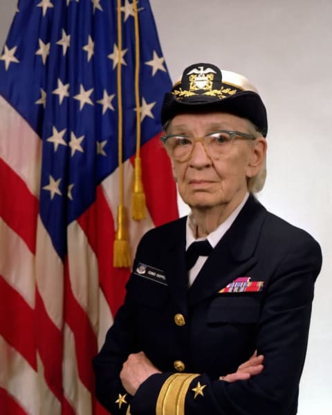 Commodore Grace M. Hopper photographed in 1984.