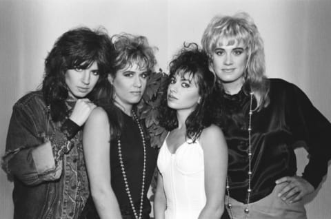 The Bangles—Michael Steele, Vicki Peterson, Susanna Hoffs, and Debbi Peterson—in Japan in 1986.