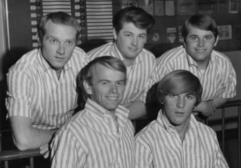 The Beach Boys—Mike Love, Al Jardine, Brian Wilson, Dennis Wilson, and Carl Wilson—in 1964.