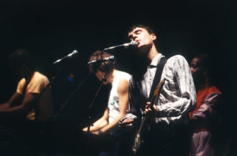 David Byrne and Talking Heads perform in Brussels, Belgium in 1980.