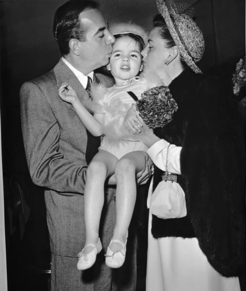 Liza Minnelli with her parents, Vincente Minnelli and Judy Garland, in Hollywood in the late 1940s.