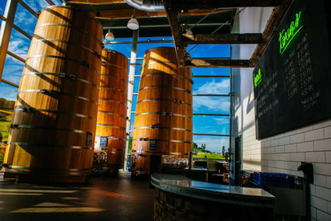 Foeders are large wooden vats that age a beer to create a unique flavor profile. It's part of Tröegs's Splinter Cellar, and each foeder was custom made and shipped to the brewery.