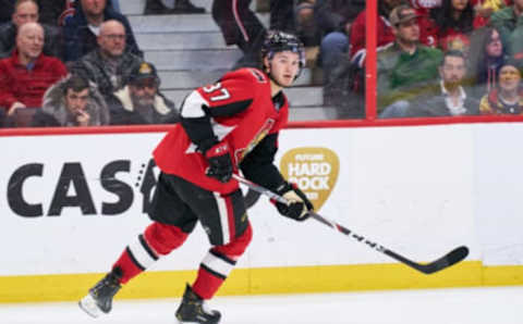 OTTAWA, ON – FEBRUARY 22: Josh Norris #37 of the Ottawa Senators skates against the Montreal Canadiens at Canadian Tire Centre on February 22, 2020 in Ottawa, Ontario, Canada. (Photo by Jana Chytilova/Freestyle Photography/Getty Images)