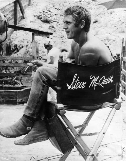 Steve McQueen on the set of Nevada Smith (1966).