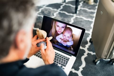 Video calling loved ones is a great way to stay connected and feel less alone.