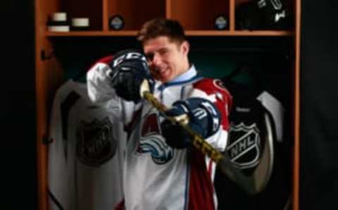 SUNRISE, FL – JUNE 27: Anthony-John (AJ) Greer poses for a portrait after being selected 39th overall by the Colorado Avalanche during the 2015 NHL Draft at BB