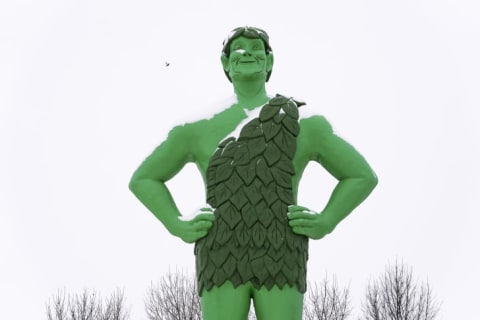 The Green Giant statue offers 55 feet of vegetable advocacy.