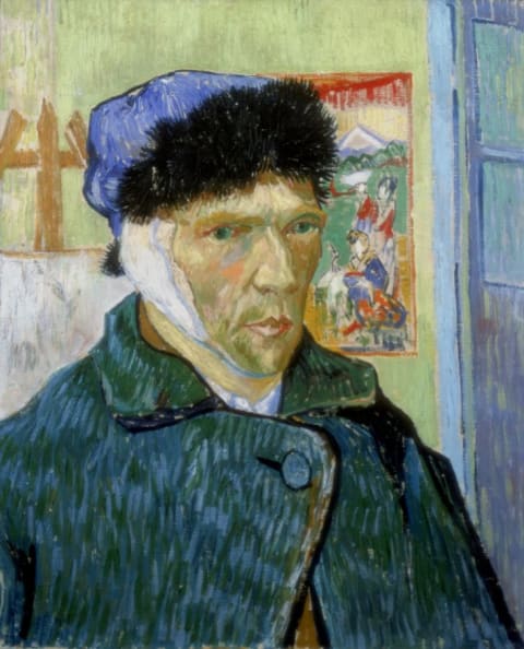 'Self-Portrait With Bandaged Ear' by Vincent van Gogh, painted in 1889.