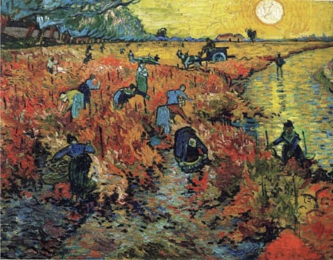 'The Red Vineyard' by Vincent van Gogh, 1888, one of the paintings he sold during his lifetime.