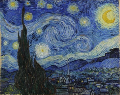 'The Starry Night' by Vincent van Gogh, 1889.