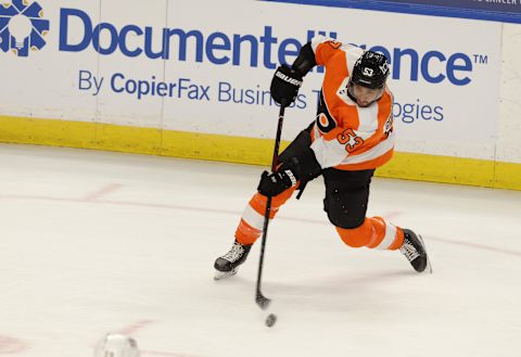 Philadelphia Flyers defenseman Shayne Gostisbehere (53). Mandatory Credit: Timothy T. Ludwig-USA TODAY Sports