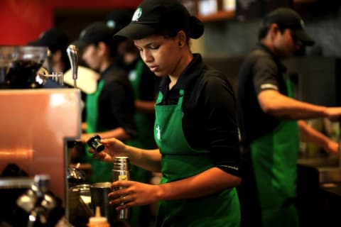 A Starbucks barista in the Before Times