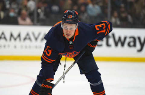 Edmonton Oilers forward Jesse Puljujärvi, #13. Mandatory Credit: Kirby Lee-USA TODAY Sports